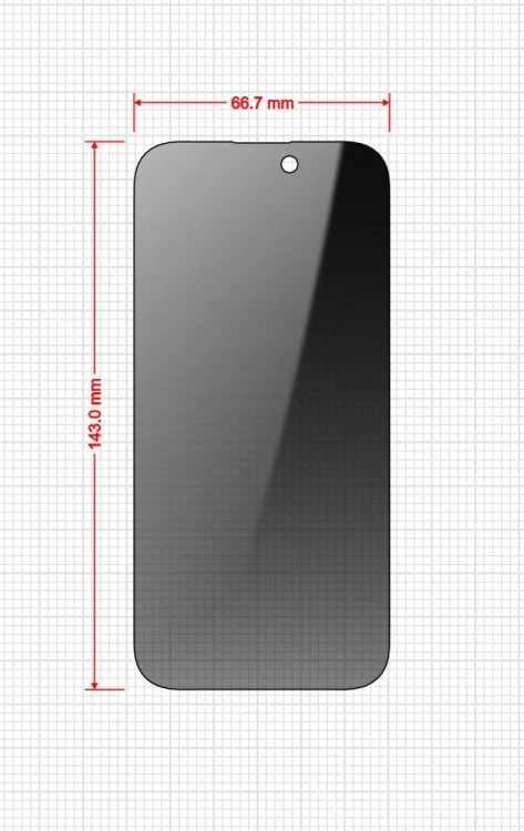 Szkło prywatyzujące GrizzGlass SecretGlass Easy do Apple iPhone 15 Pro [2 PACK]