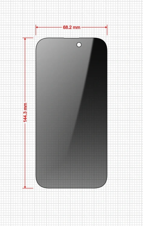 Szkło prywatyzujące GrizzGlass SecretGlass Easy do Apple iPhone 15 [2 PACK]