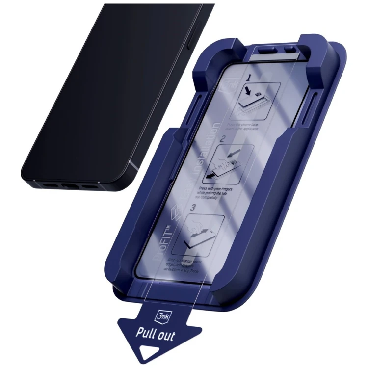 Szkło prywatyzujące 3MK HardGlass Max Privacy z aplikatorem do Apple iPhone 16 Pro / 17 czarny