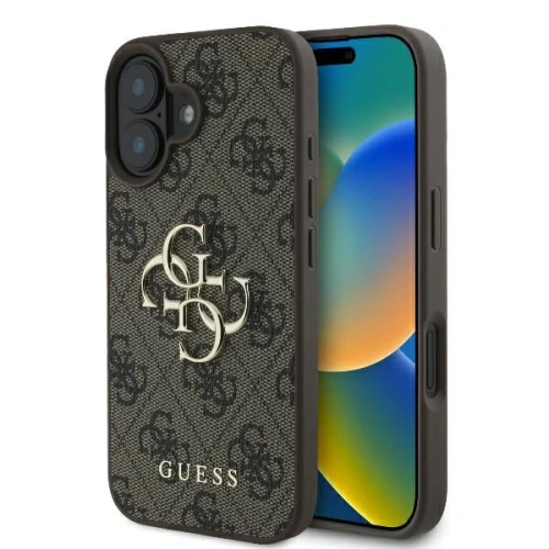 Etui Guess GUHCP16S4GMGBR Apple iPhone 16 hardcase 4G Big Logo brązowy