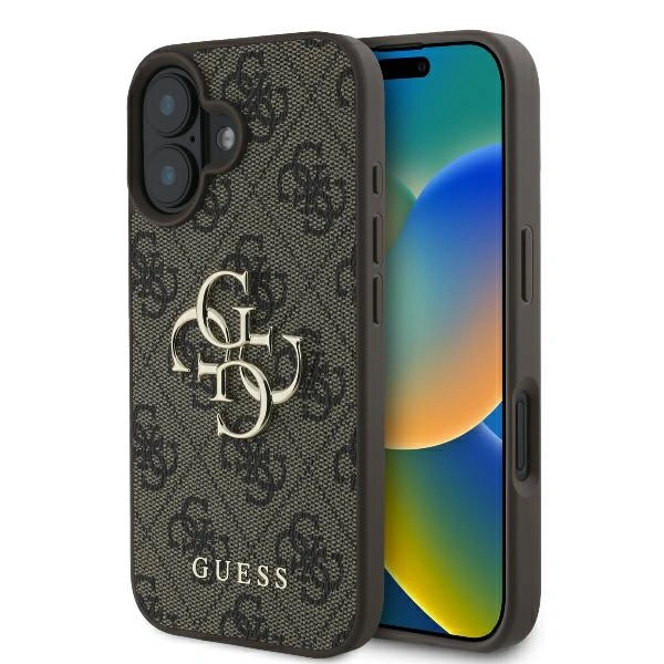 Etui Guess GUHCP16S4GMGBR Apple iPhone 16 hardcase 4G Big Logo brązowy