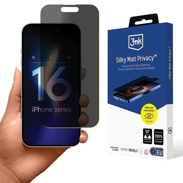 Folia prywatyzująca 3MK Silky Matt Privacy Apple iPhone 16