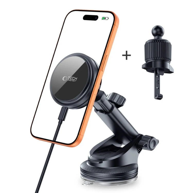 Uchwyt samochodowy na kokpit / do kratki Tech-Protect V9 Arcticboost Magnetic MagSafe Dashboard & Ve