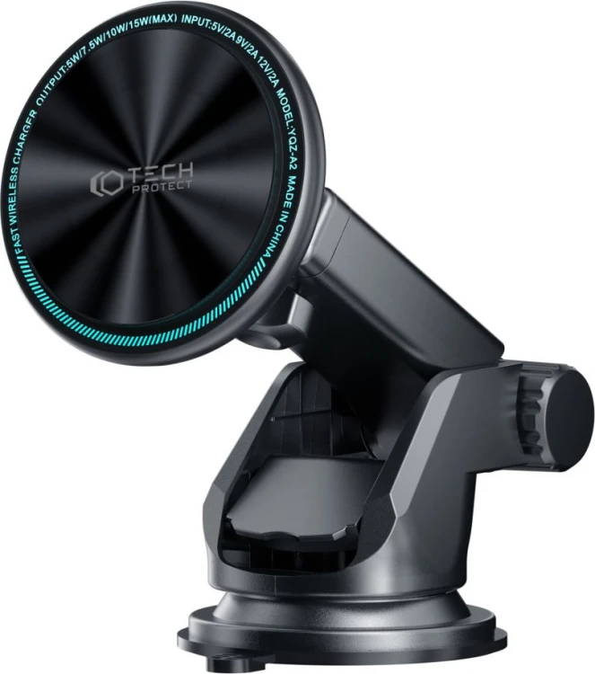 Uchwyt samochodowy Tech-Protect A2 Magnetic MagSafe Dash Car Mount Wireless Charger 15W Black