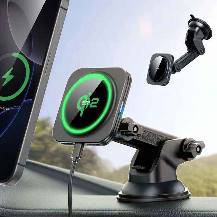 Uchwyt samochodowy na kokpit / szybę z ładowarką indukcyjną ESR Halolock Magnetic Magsafe Dashboard 