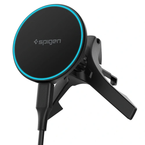 Uchwyt samochodowy do kratki z ładowarką Spigen EV15MAQ Essential Magnetic MagSafe Vent Car Mount Wi