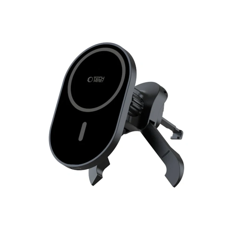 Uchwyt samochodowy do kratki z ładowarką 15W + 2x blaszki magnetyczne Tech-Protect MM15W-V6 Magnetic