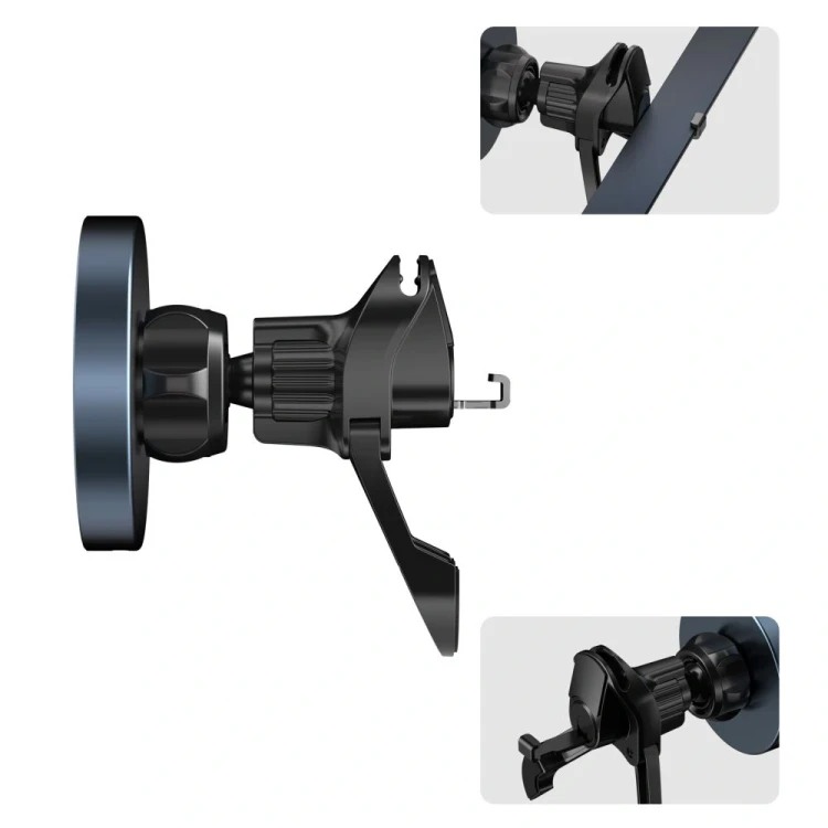 Uchwyt samochodowy do kratki z ładowarką 15W + 2x blaszki magnetyczne Tech-Protect MM15W-V5 Magnetic