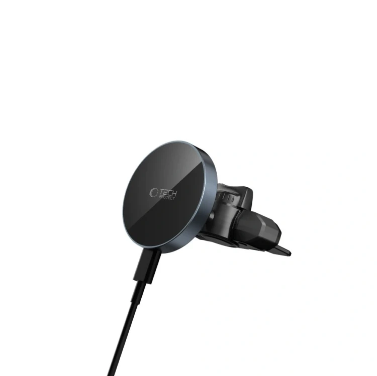 Uchwyt samochodowy do kratki / do gniazda CD z ładowarką 15W + 2x blaszki magnetyczne Tech-Protect M