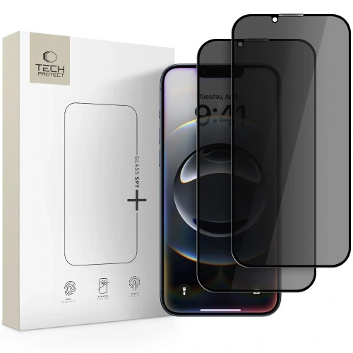 Szkło prywatyzujące Tech-Protect Glass Spy+ Apple iPhone 17e / 16e / 14 / 13 / 13 Pro Privacy [2 PAC