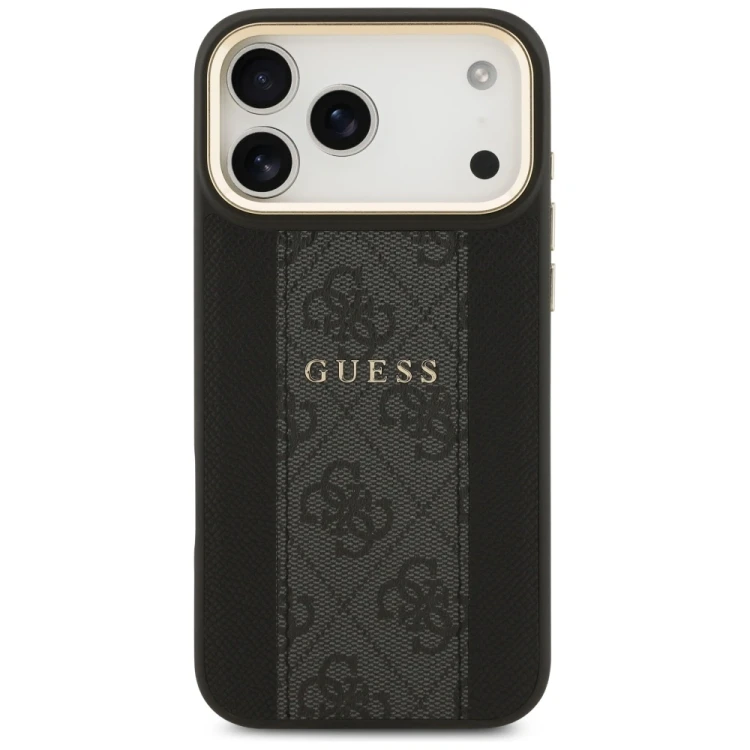 Etui Guess 4G Stripe MagSafe do Apple iPhone 17 Pro Max czarny