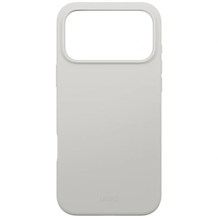 Etui UNIQ Lino do Apple iPhone 17 Pro Max Magclick Charging jasno szary
