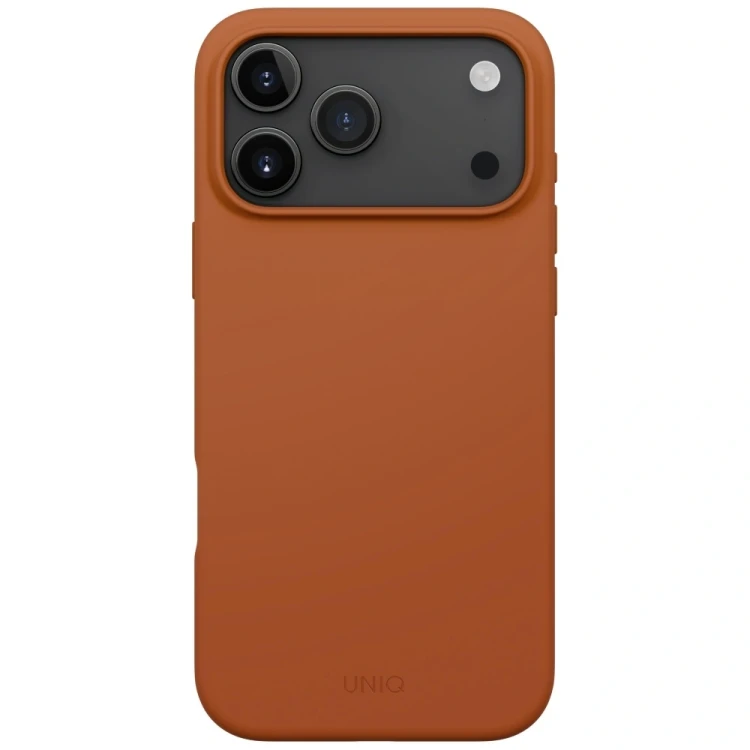 Etui UNIQ Lino do Apple iPhone 17 Pro Max Magclick Charging pomarańczowy