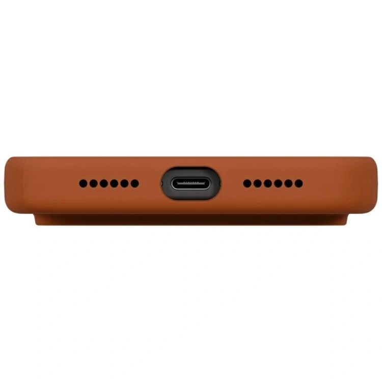 Etui UNIQ Lino do Apple iPhone 17 Pro Max Magclick Charging pomarańczowy