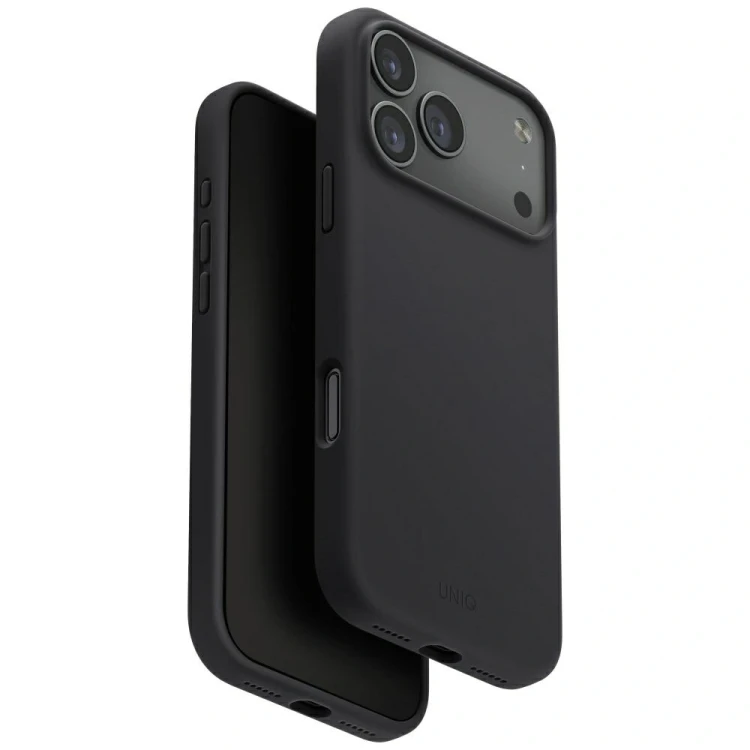 Etui UNIQ Lino do Apple iPhone 17 Pro Max Magclick Charging szary