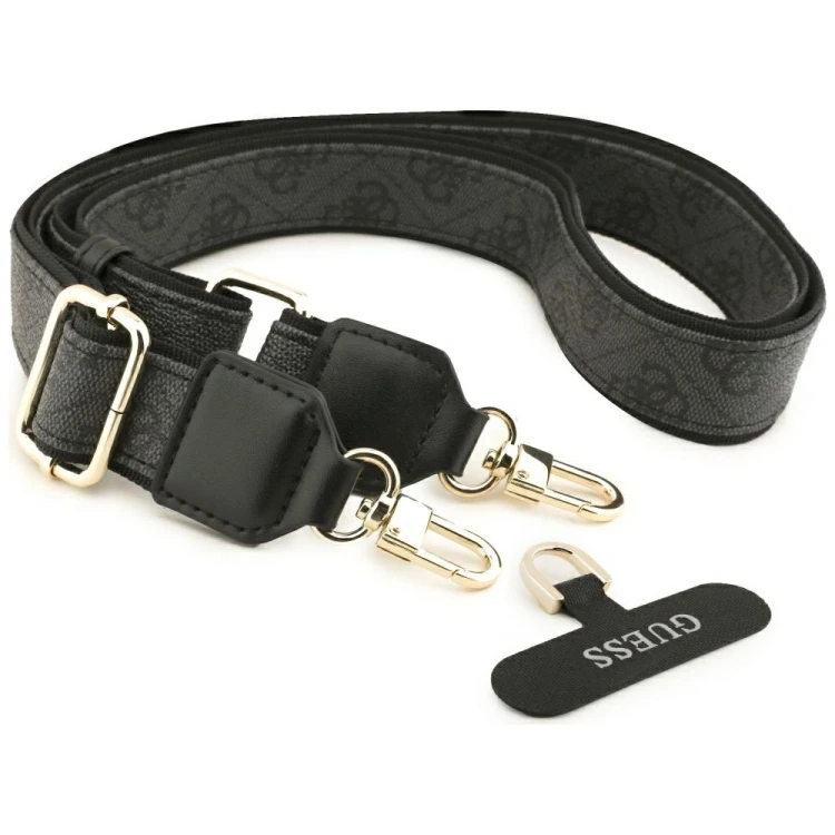 Etui Guess 4G Srtass Logo & Big Strap Metal Buttons MagSafe do Apple iPhone 17 Pro Max czarny