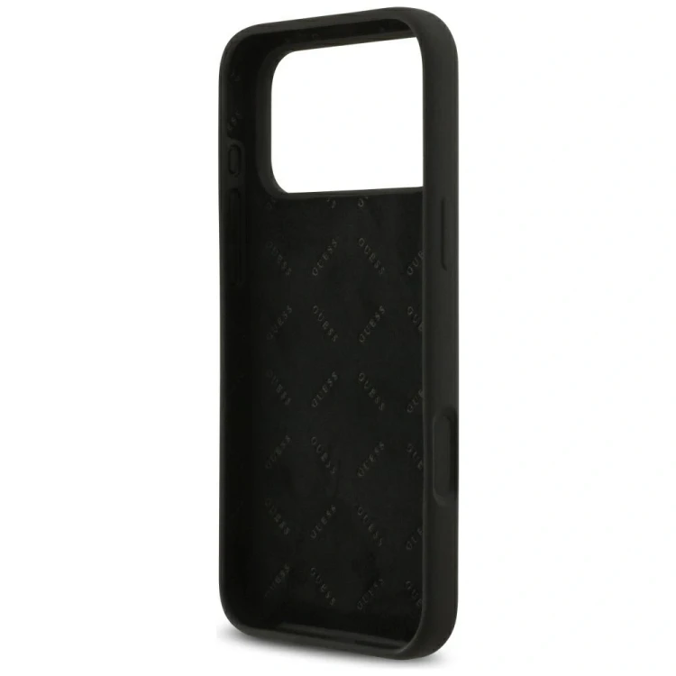 Etui Guess Silicone Big 4G Script do Apple iPhone 17 Pro Max czarny