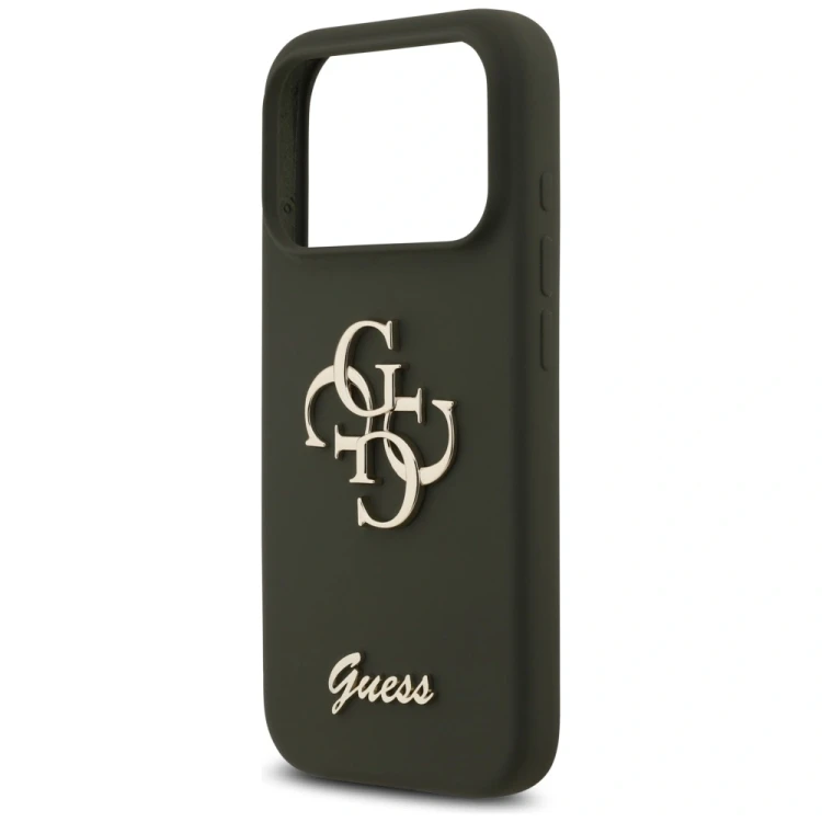 Etui Guess Silicone Big 4G Script do Apple iPhone 17 Pro Max khaki