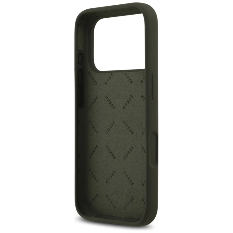 Etui Guess Silicone Big 4G Script do Apple iPhone 17 Pro Max khaki