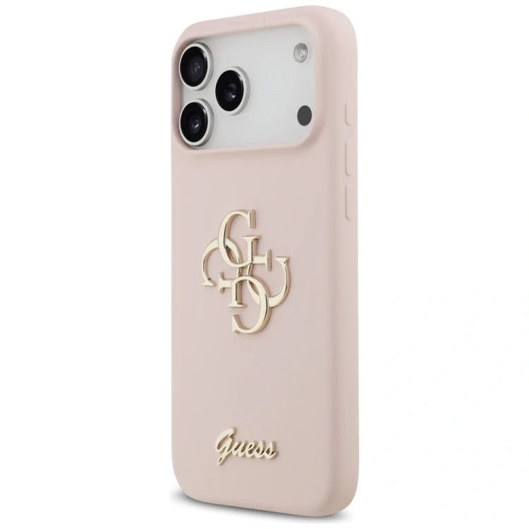 Etui Guess Silicone Big 4G Script do Apple iPhone 17 Pro Max różowy