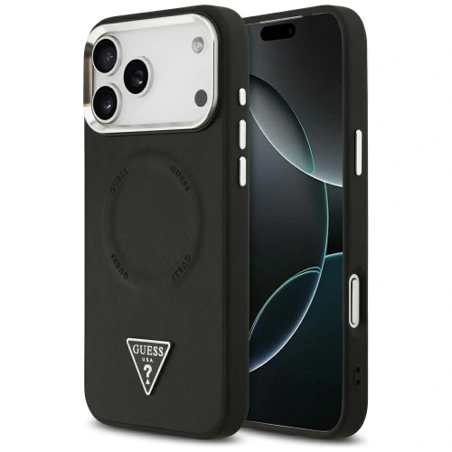 Etui Guess Triangle Logo MagSafe do Apple iPhone 17 Pro Max czarny