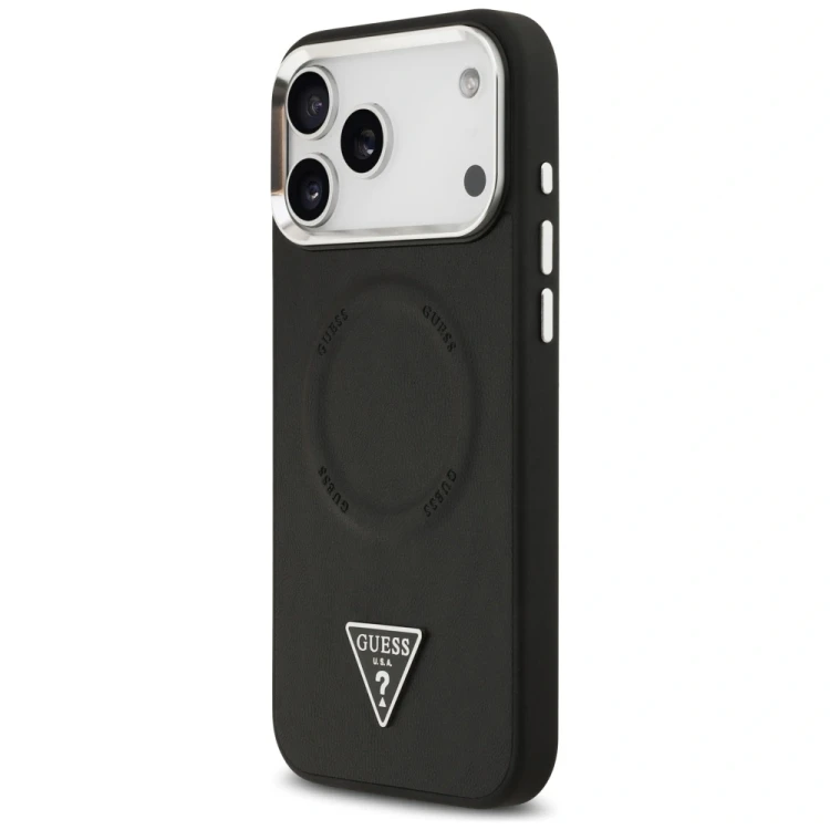Etui Guess Triangle Logo MagSafe do Apple iPhone 17 Pro Max czarny