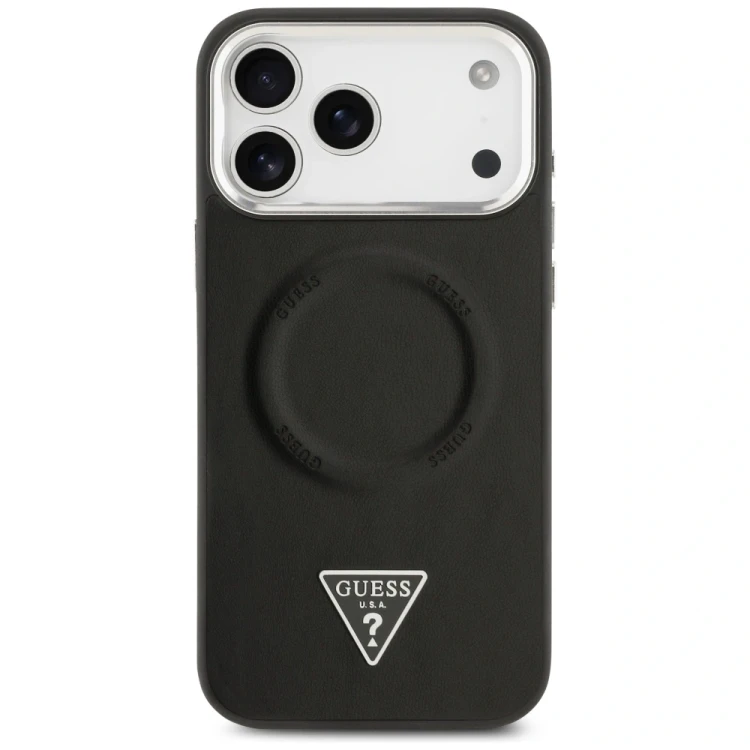 Etui Guess Triangle Logo MagSafe do Apple iPhone 17 Pro Max czarny