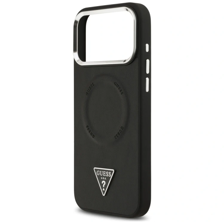 Etui Guess Triangle Logo MagSafe do Apple iPhone 17 Pro Max czarny