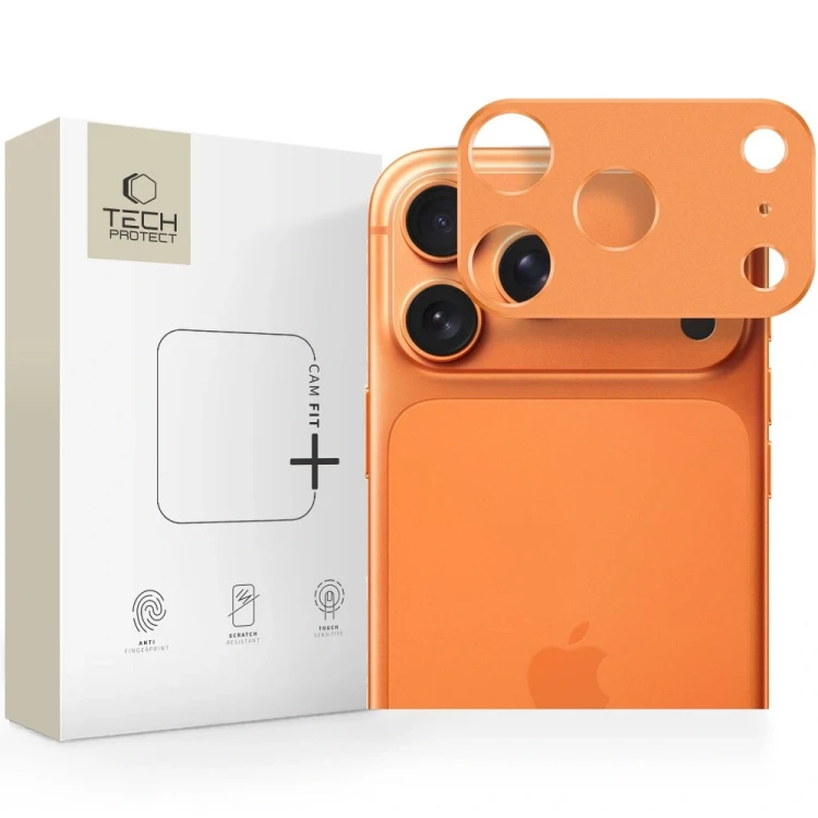 Osłona aparatu Tech-Protect Camalloy Fit+ do Apple iPhone 17 Pro Max Cosmic Orange