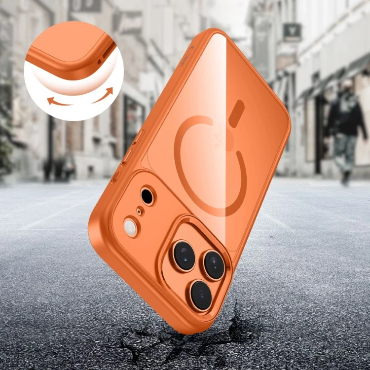 Etui Tech-Protect MagMat MagSafe do Apple iPhone 17 Pro Max Cosmic Orange/clear