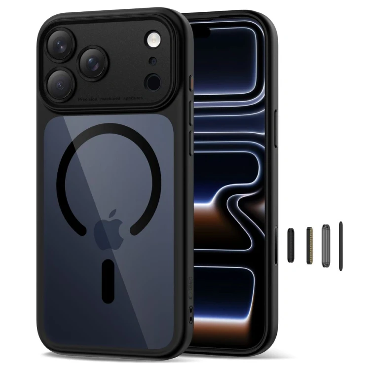 Etui Tech-Protect Magpeak MagSafe CC do Apple iPhone 17 Pro Max Black/clear