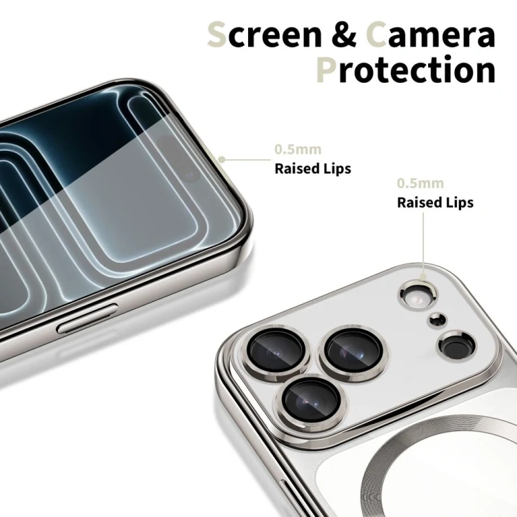 Etui Tech-Protect Flexair Magflex Magsafe iPhone 17 Pro Max Shiny Silver