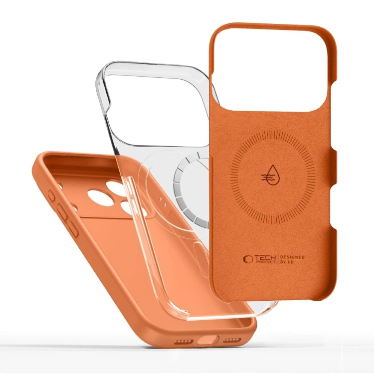 Etui Tech-Protect Silicone MagSafe do Apple iPhone 17 Pro Max Cosmic Orange