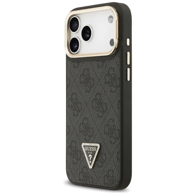 Etui Guess 4G PU Triangle Logo & Stand Camera Magsafe do Apple iPhone 17 Pro Max czarny