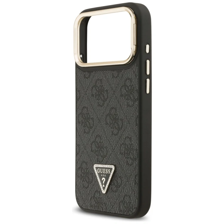 Etui Guess 4G PU Triangle Logo & Stand Camera Magsafe do Apple iPhone 17 Pro Max czarny
