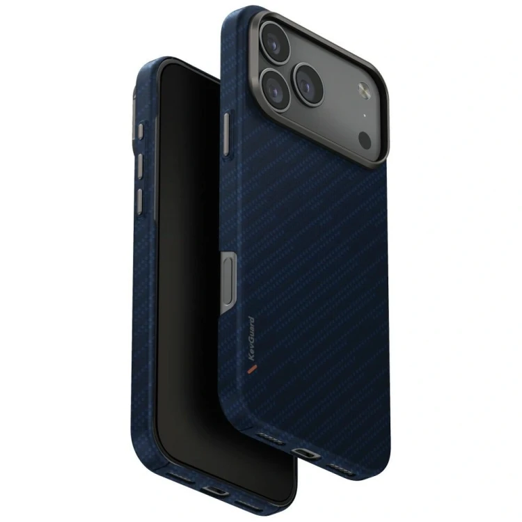 Etui UNIQ Keva EDGE do Apple iPhone 17 Pro Max Magclick Charging niebieski