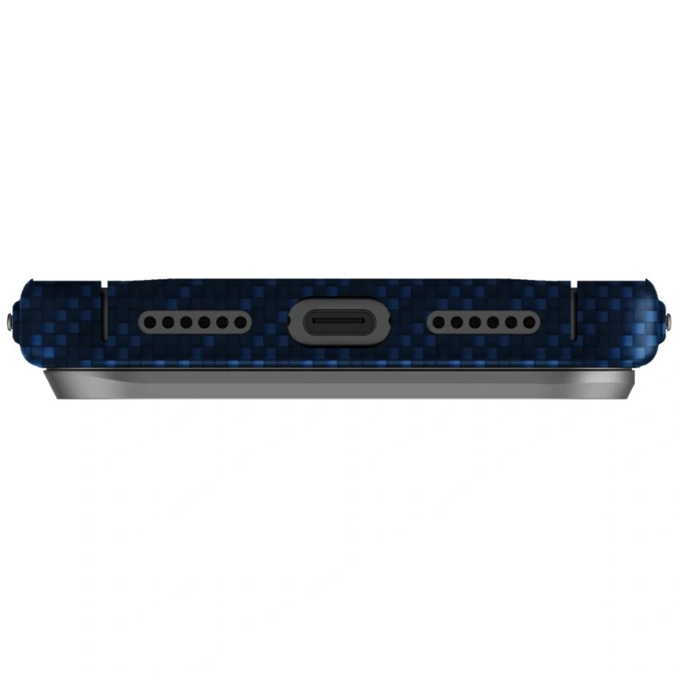 Etui UNIQ Keva EDGE do Apple iPhone 17 Pro Max Magclick Charging niebieski
