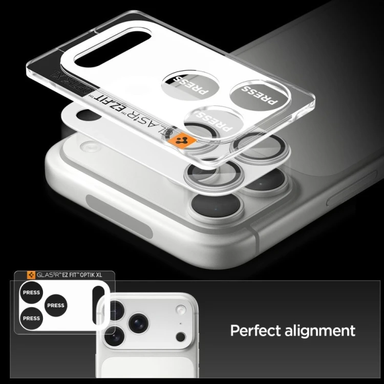 Osłona aparatu Spigen Optik Pro XL Glas.tr ez Fit Camera Protector do Apple iPhone 17 Pro Max Silver
