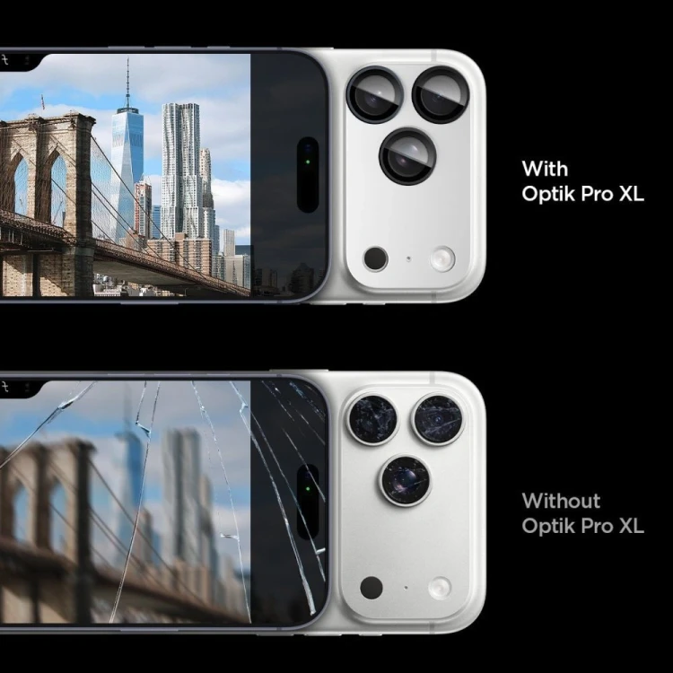 Osłona aparatu Spigen Optik Pro XL Glas.tr ez Fit Camera Protector do Apple iPhone 17 Pro Max Silver
