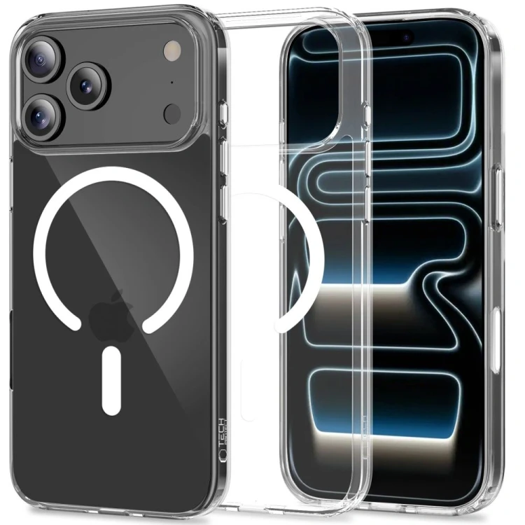 Etui Tech-Protect Flexair Hybrid CC MagSafe do Apple iPhone 17 Pro Max Clear