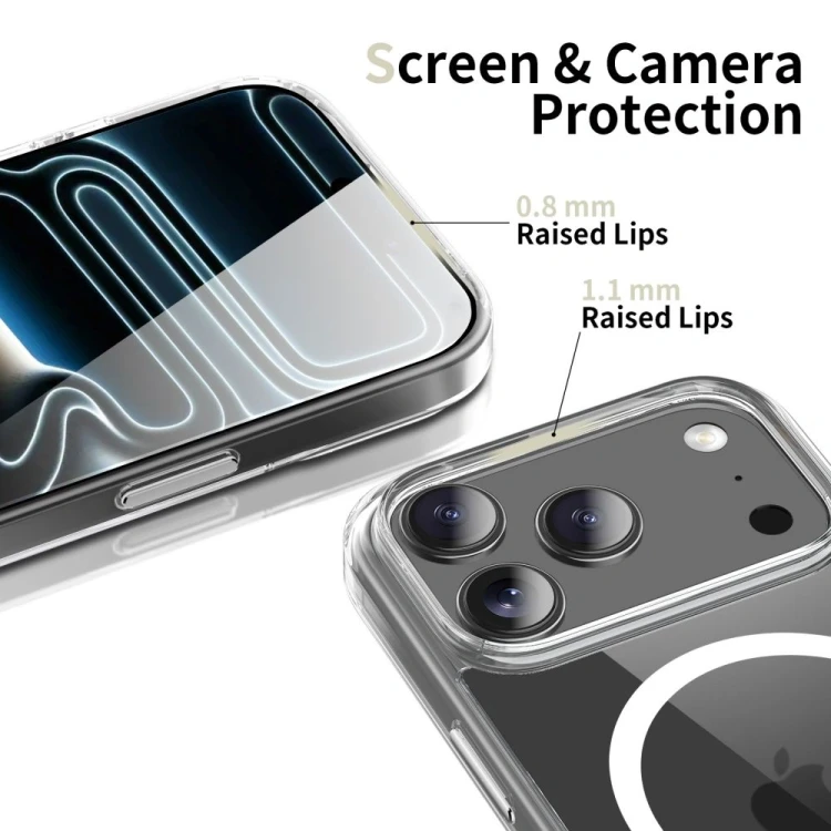 Etui Tech-Protect Flexair Hybrid CC MagSafe do Apple iPhone 17 Pro Max Clear