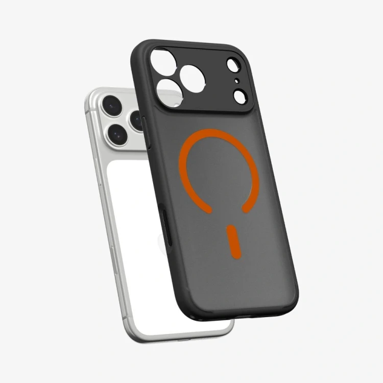 Etui Spigen Ultra Hybrid Mag MagSafe do Apple iPhone 17 Pro Max Frost Black/orange