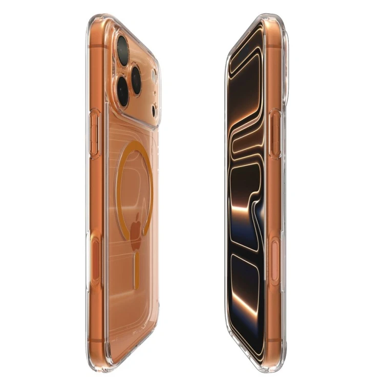 Etui Spigen Ultra Hybrid Mag MagSafe do Apple iPhone 17 Pro Max Clear/orange