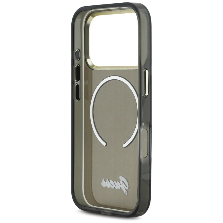 Etui Guess IML Script Metal MagSafe do Apple iPhone 17 Pro Max czarny