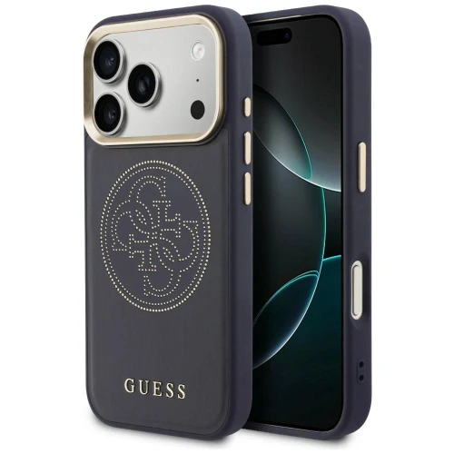 Etui Guess Perforated 4G MagSafe do Apple iPhone 17 Pro Max niebieski