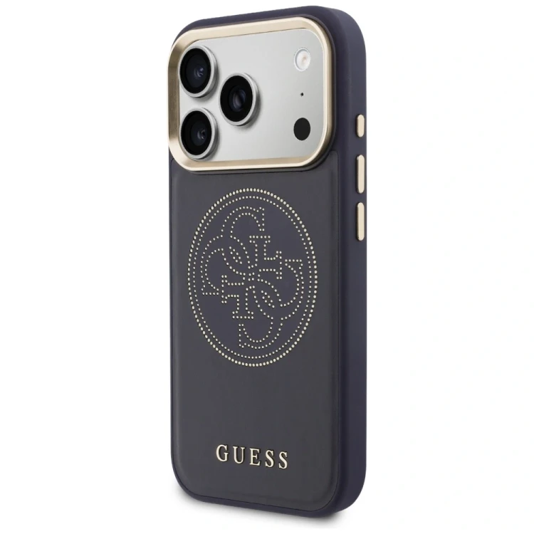 Etui Guess Perforated 4G MagSafe do Apple iPhone 17 Pro Max niebieski