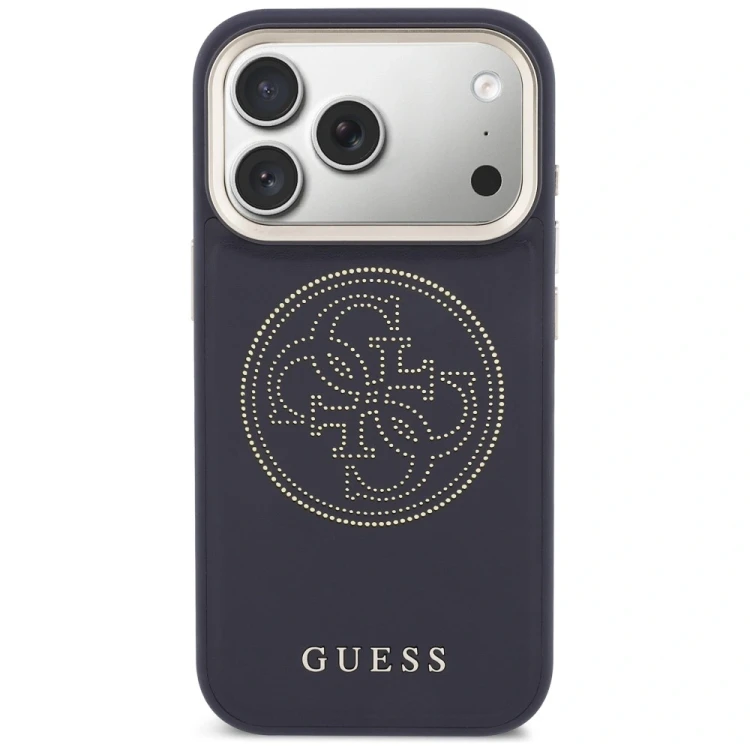 Etui Guess Perforated 4G MagSafe do Apple iPhone 17 Pro Max niebieski