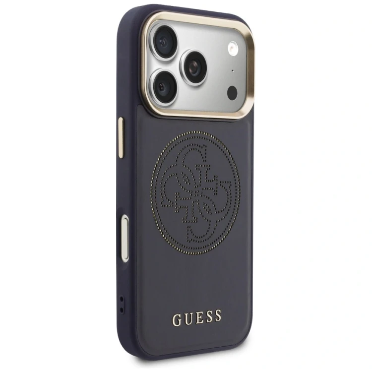 Etui Guess Perforated 4G MagSafe do Apple iPhone 17 Pro Max niebieski