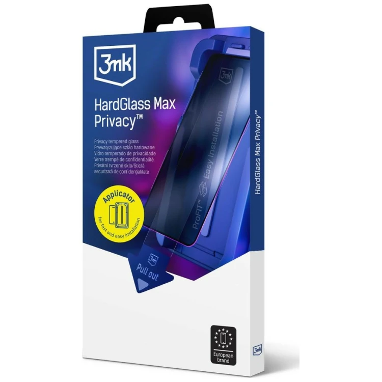 Szkło prywatyzujące 3MK HardGlass Max Privacy z aplikatorem do Apple iPhone 17 Pro Max czarny
