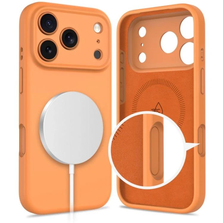 Etui Tech-Protect Silicone MagSafe do Apple iPhone 17 Pro Cosmic Orange